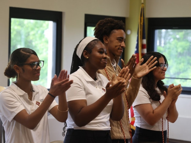 Students Honoring Fellow Senior